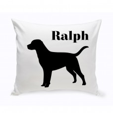 JDS Personalized Gifts Personalized Labrador Classic Silhouette Throw Pillow JMSI2523